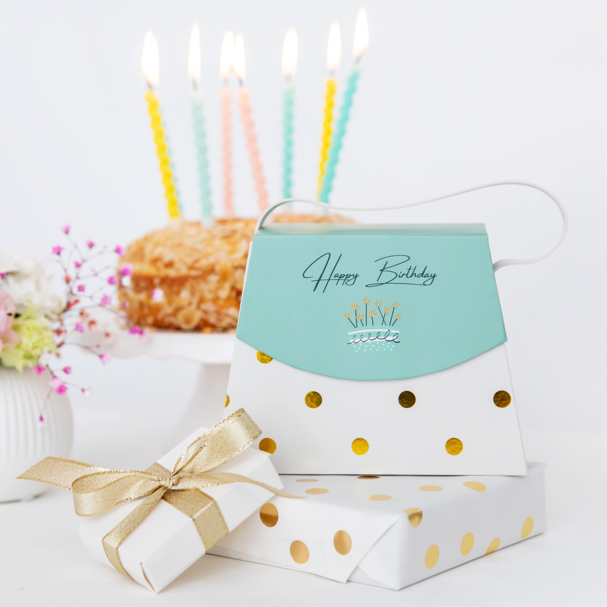 VE Taschen-Geschenkschachtel Happy Birthday trendy