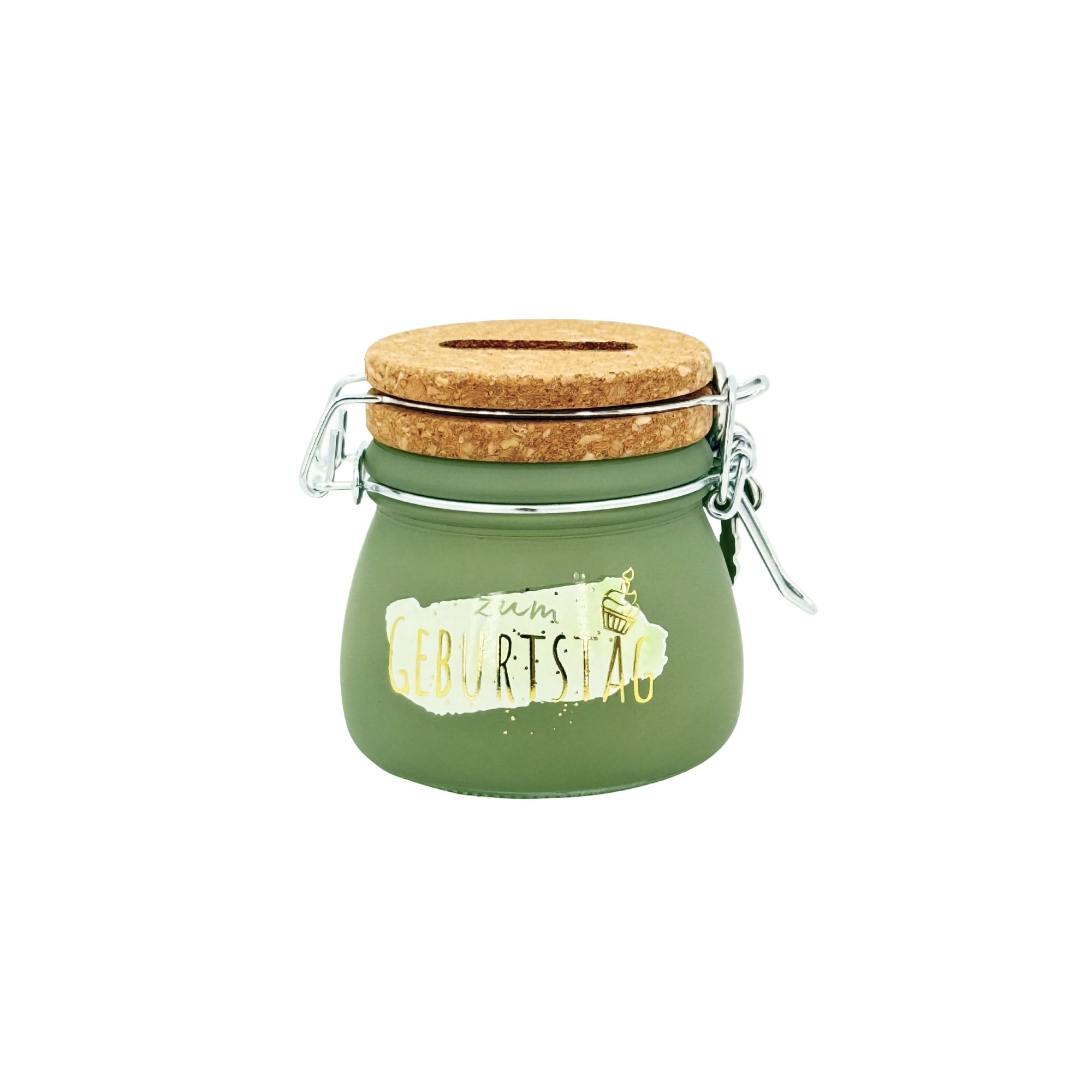Sparglas MINI. pastell. "zum Geburtstag"