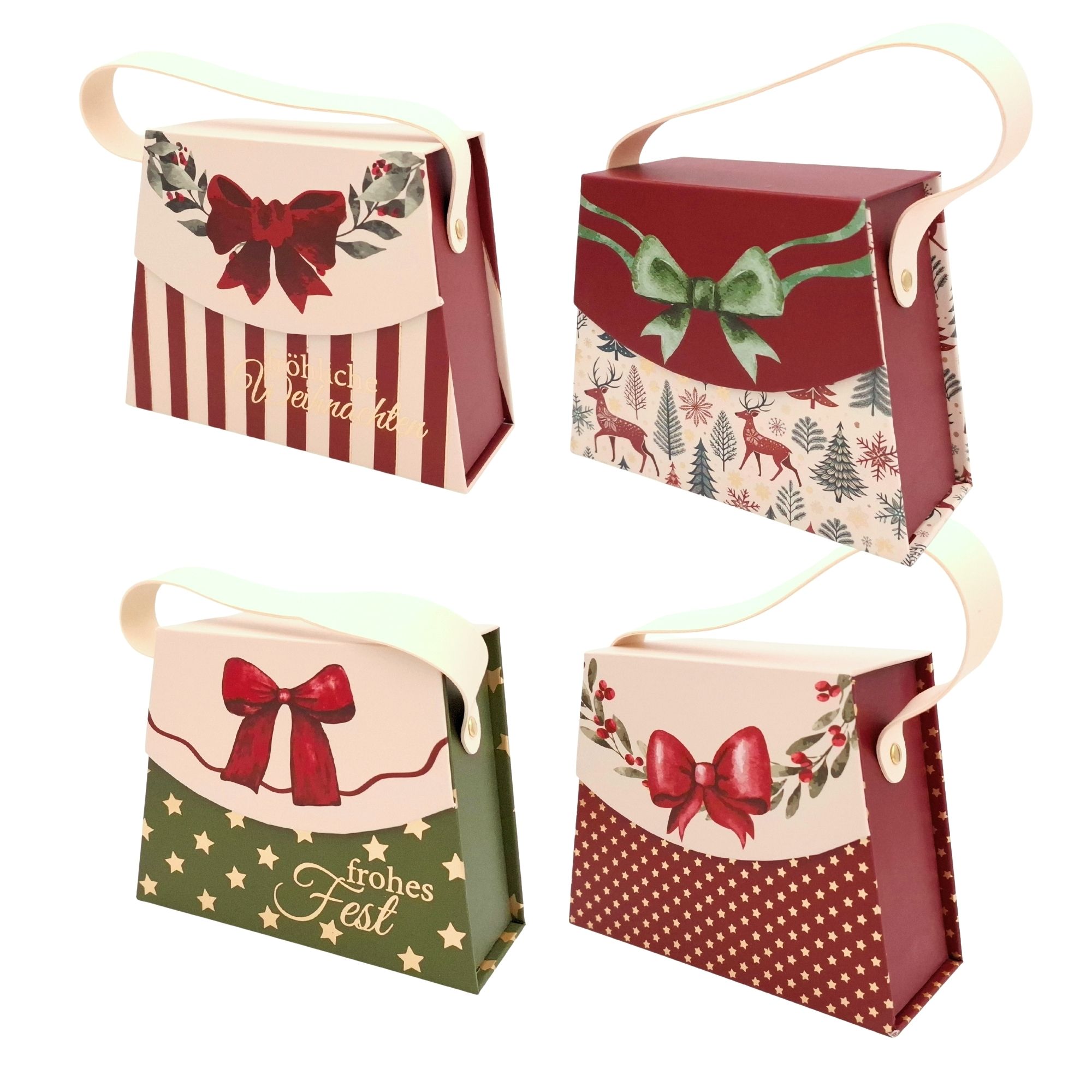 SET Handtaschen-Geschenkschachtel Weihnachten, 12 Stk.