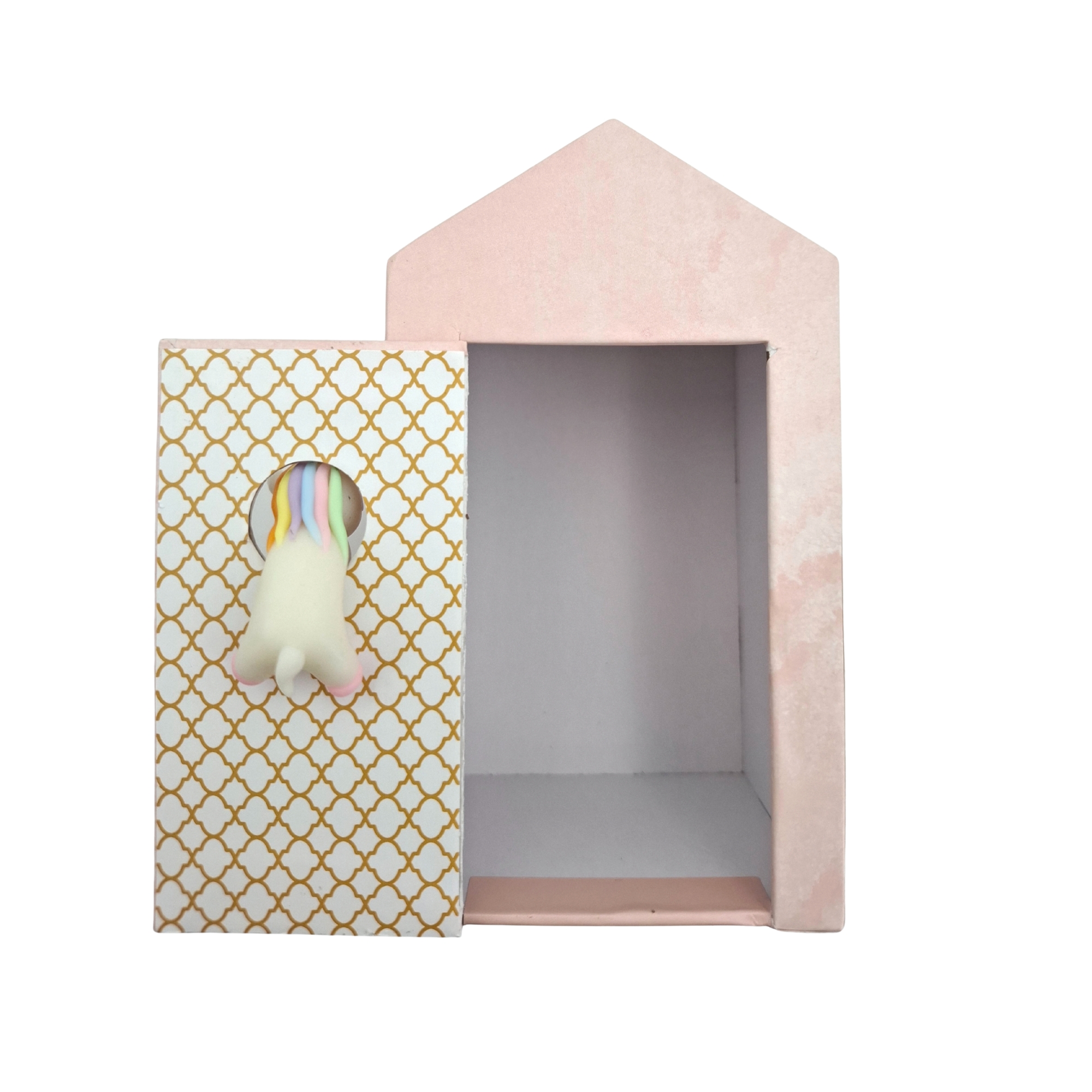 SET Haus-Geschenkschachtel mit Glücksbringer. 4-fach sort.