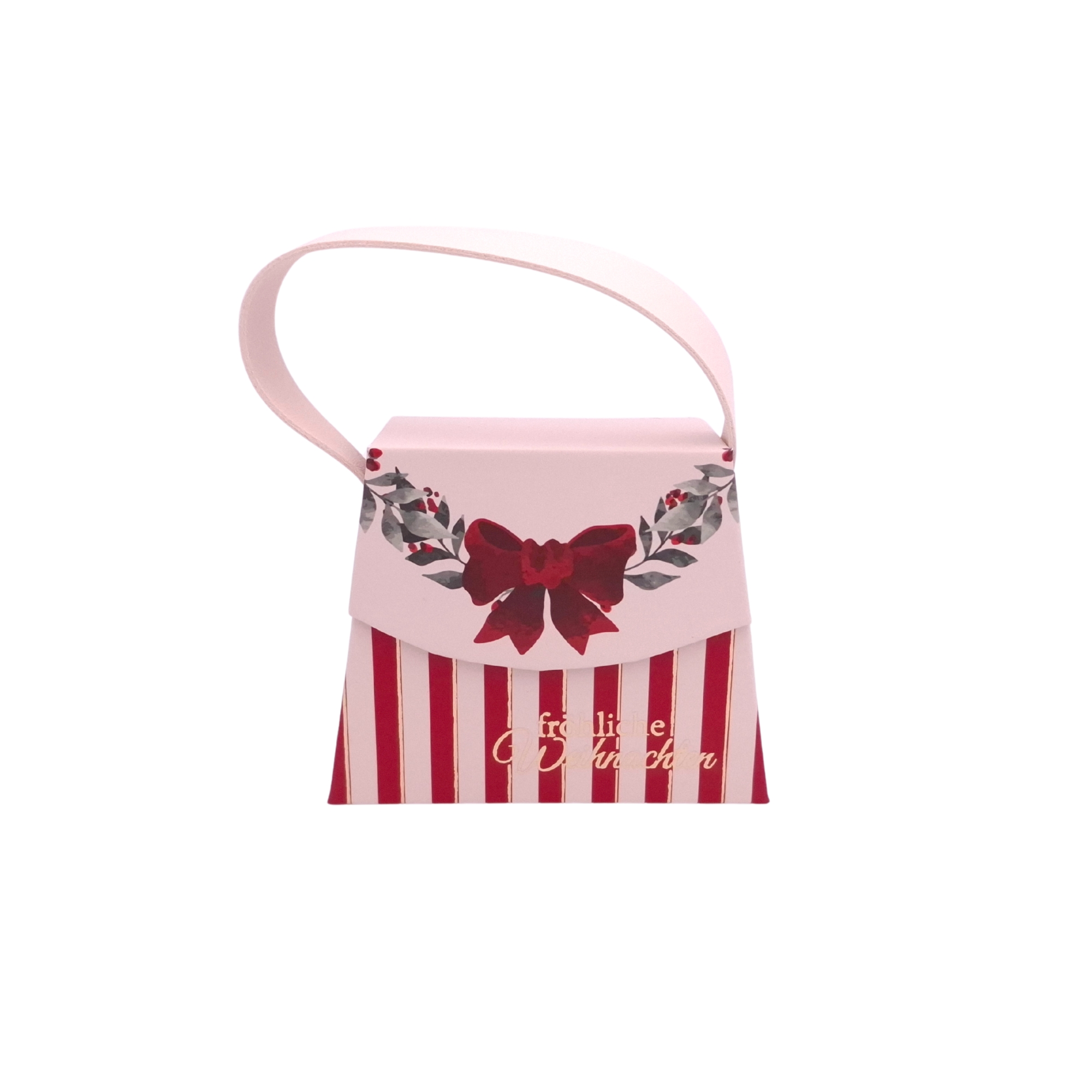 MINI Handtaschen-Geschenkschachtel Fröhliche Weihnachten