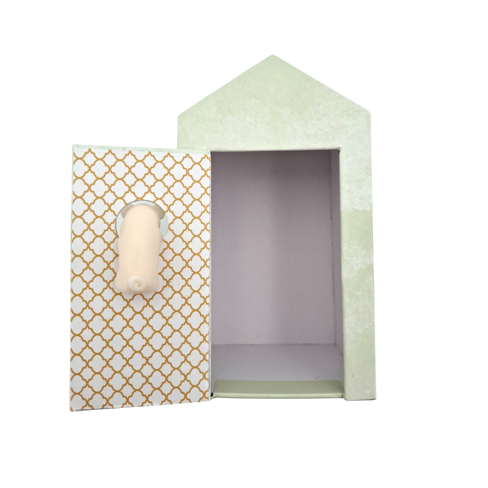 SET Haus-Geschenkschachtel mit Glücksbringer. 4-fach sort.