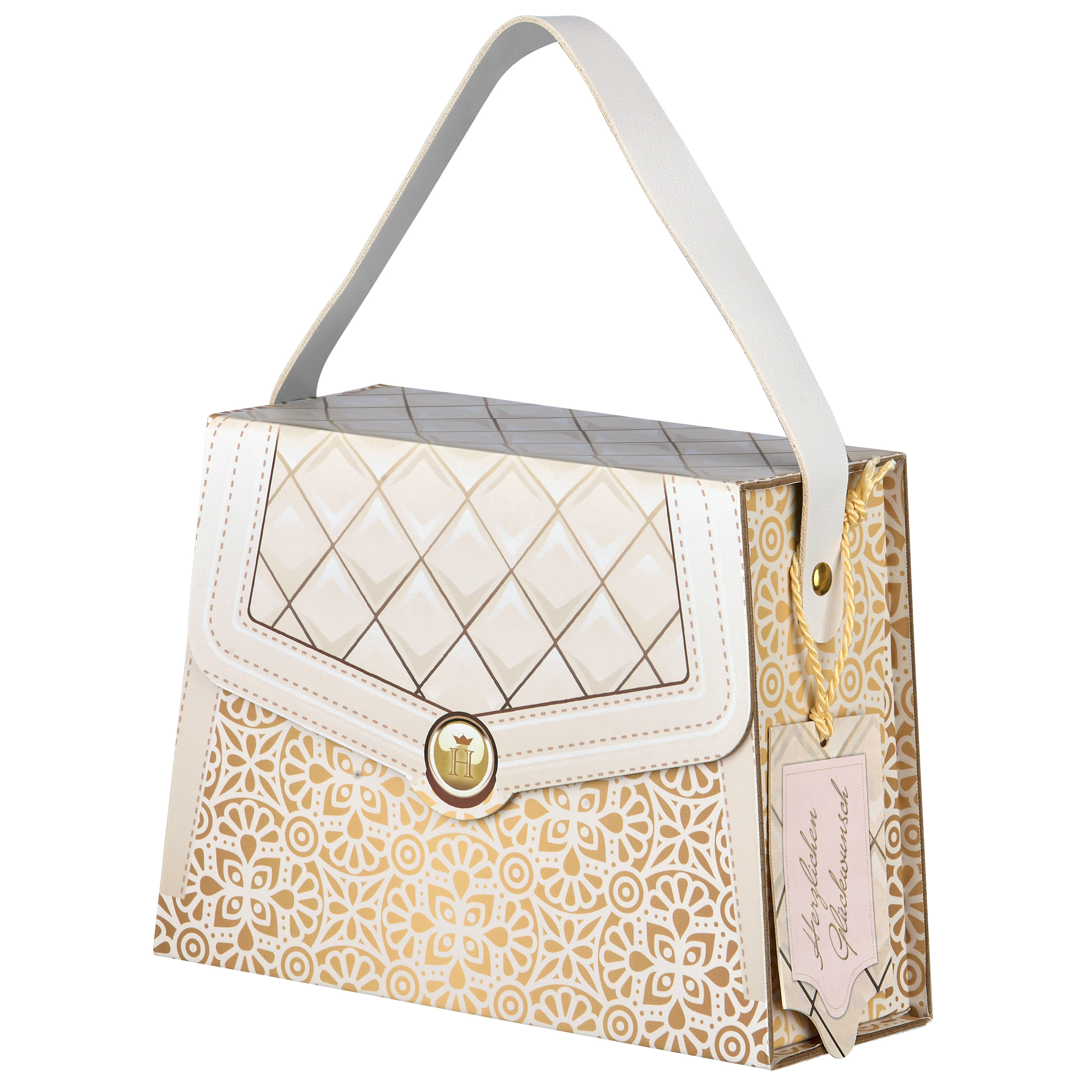 Geschenk-Taschen, Herzlichen Glückwunsch,creme