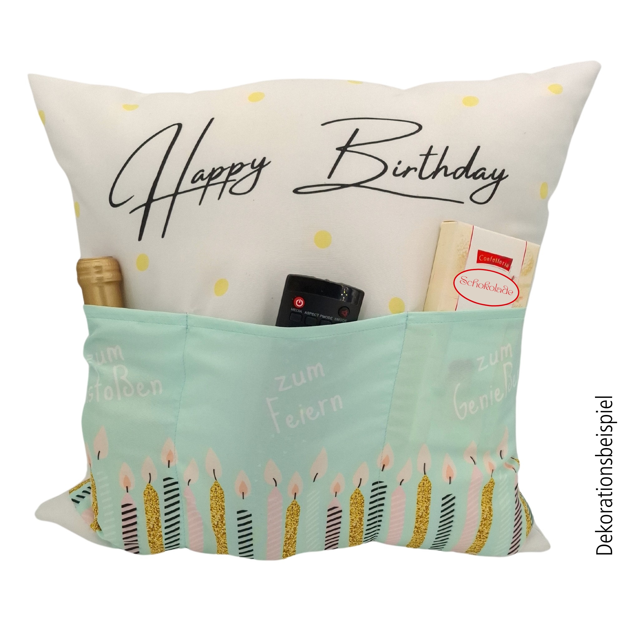 VE Kissen 43 x 43 cm Happy Birthday trendy