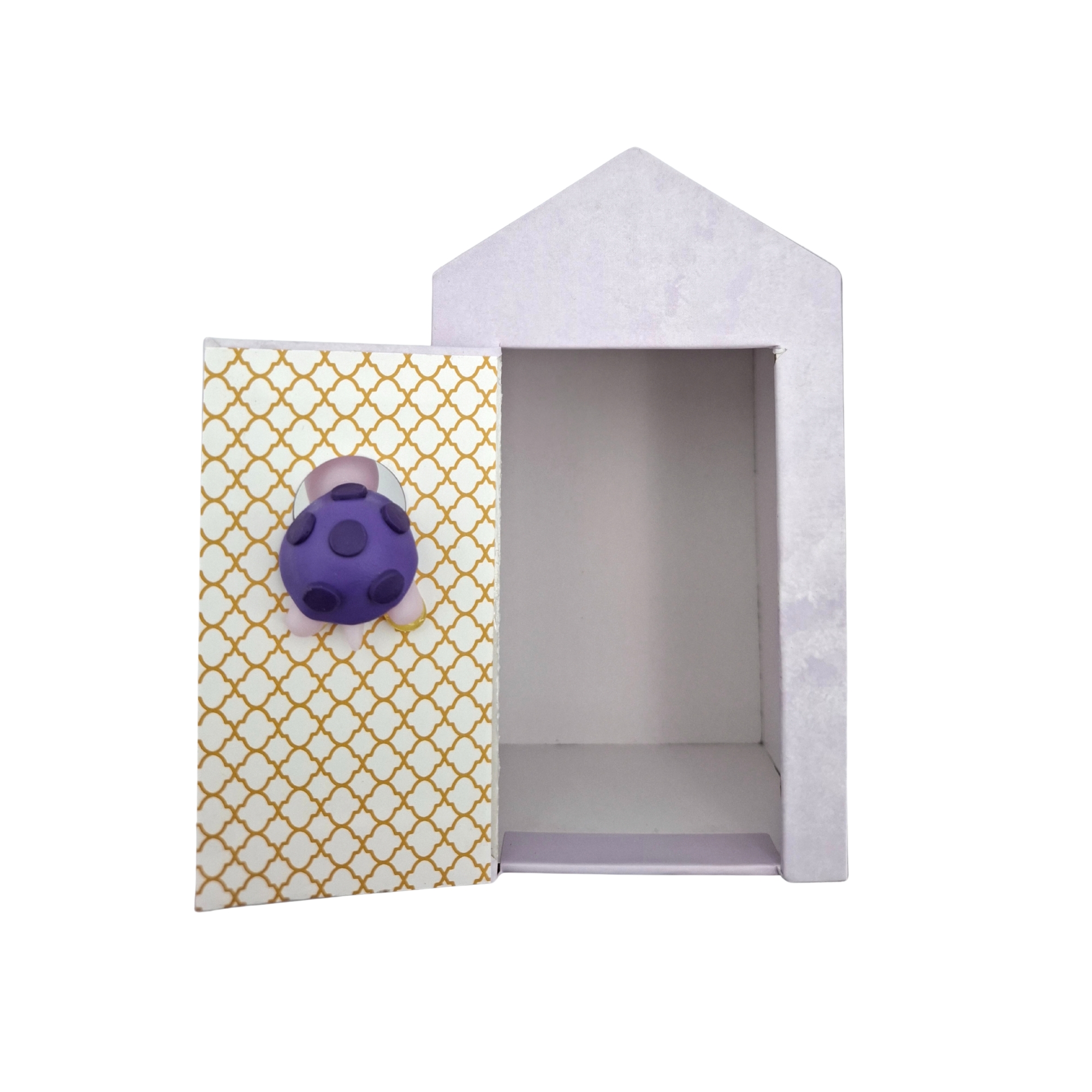 SET Haus-Geschenkschachtel mit Glücksbringer. 4-fach sort.