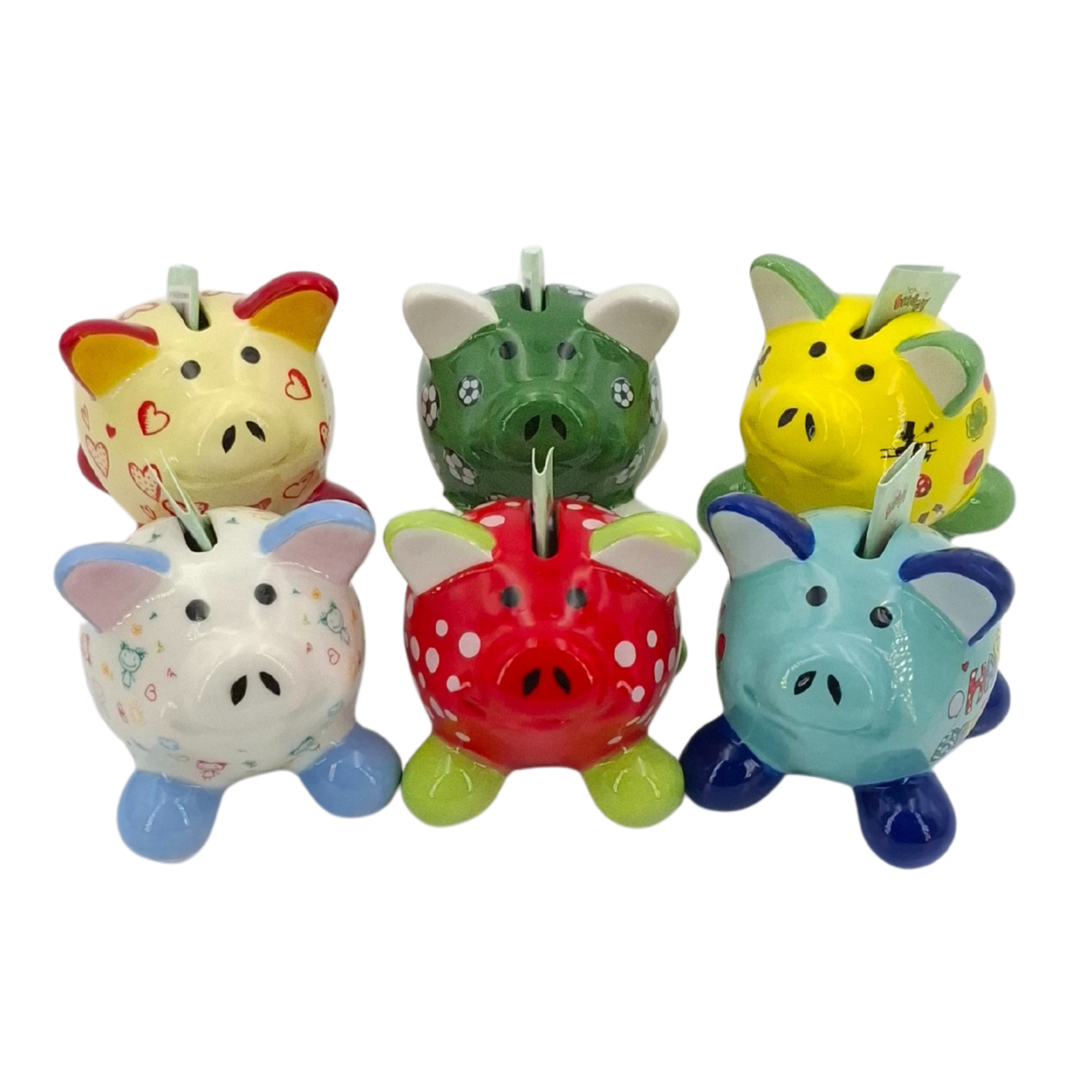 Sparschwein-Set Supermini inkl. Display, 24 Stk.