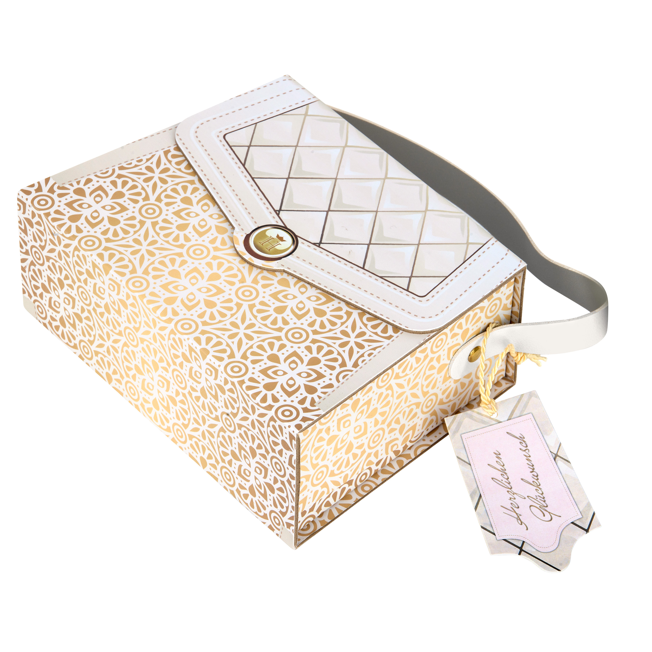 Geschenk-Taschen, Herzlichen Glückwunsch,creme