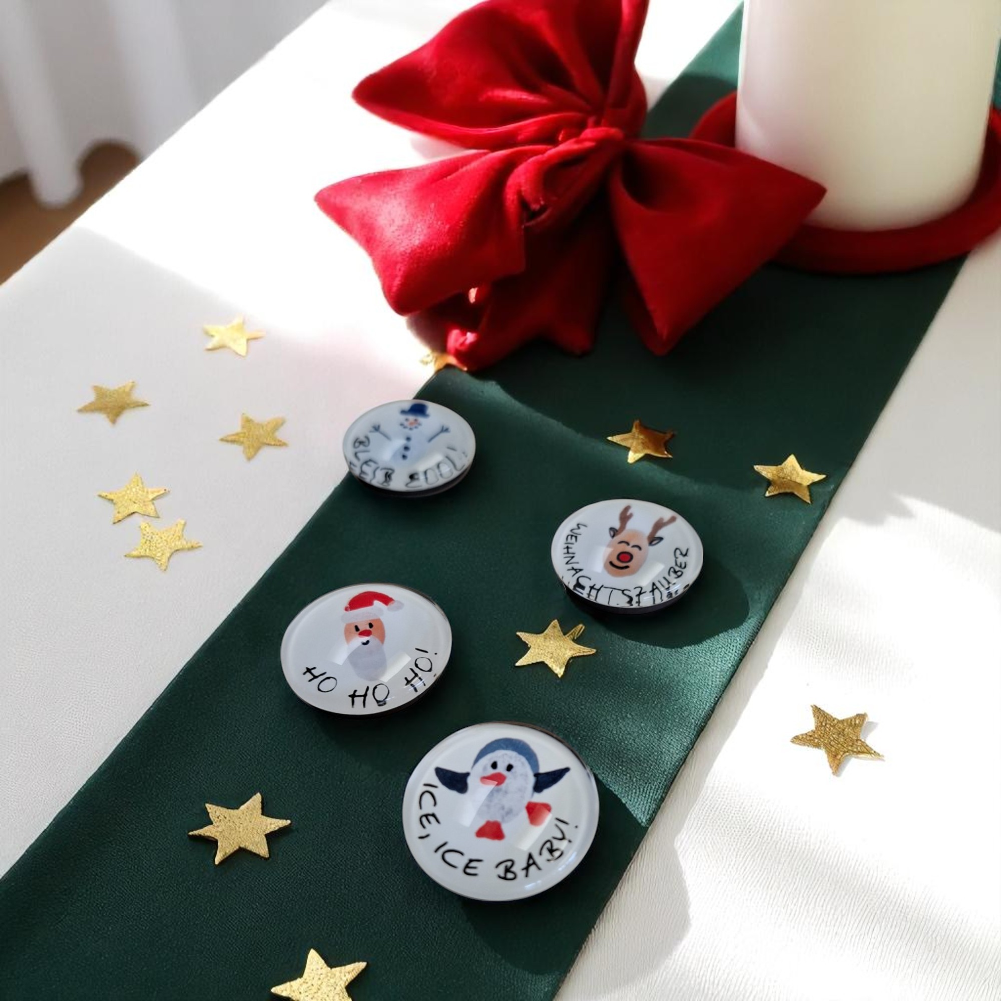 SET Magnete Weihnachten im Display, 16 Stk. sort