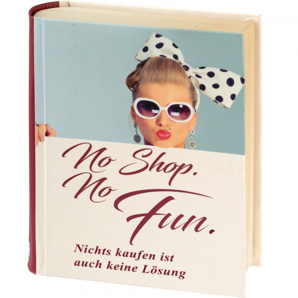 Geschenkschachtel "Buch" - No Shop No Fun